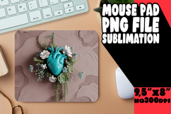 Cheerful MOUSE MAT Gift Ideas, 3D Heart Product Image 1