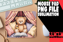 Joyful Mouse Pad Sublimation Magic, Cute Bear Product Image 1
