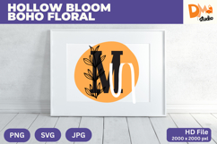 Hollow Bloom Boho Floral Monogram Product Image 1