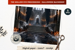 Gothic Halloween background - Hollow Eve Procession Backdrop Product Image 1