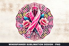 Cancer Awareness Ribbon Wind Spinner Sublimation Design Product Image 1