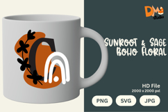 Sunroot &amp; Sage Boho Floral Monogram Product Image 1