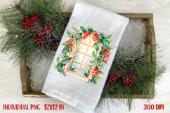 Christmas Kitchen Towel Sublimation. Holiday PNG Product Image 1