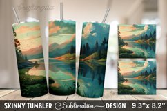 Lake Background Tumbler Design Product Image 1