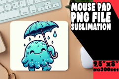BLISSFUL desk pad Artistic PNG, Monster Product Image 1