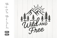Wild And Free Adventure Sublimation PNG Product Image 1
