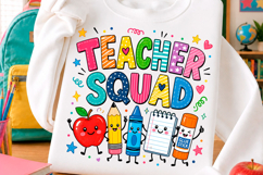 Colorful Teacher Squad Trending Png Product Image 1