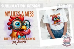 Funny Sarcasm Sublimation design PNG Quote Animal Product Image 1