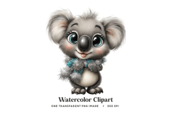 Festive Koala with Tinsel PNG Product Image 1