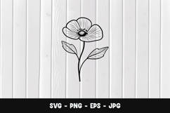 Poppy Bloom SVG PNG Product Image 1