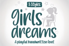 Girls Dreams Font Family, Cute Handwritten Font Bundle Product Image 1