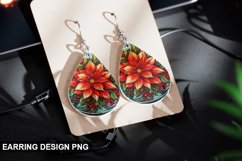 Stained Glass Christmas flowers Earring Design Product Image 1