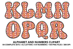 Retro Groovy Alphabert PNG 70s Numbers &amp; Letters 300 DPI Product Image 3