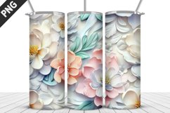 Flowers Tumbler Wrap | Sublimation Design | Tumble PNG Product Image 1