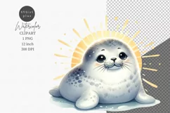 Seal clipart, Antarctic animals clipart, Cute animals Product Image 1