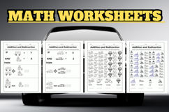 Editable Subtraction and addition Math worksheets template 4 Product Image 3