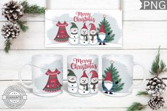 Merry Christmas Mug Wrap - Christmas Mug Sublimation Product Image 1