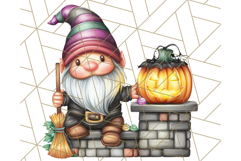 Spooky Gnome Village Clipart PNG Halloween Png Product Image 5