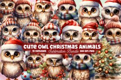 Christmas Watercolor Clipart Bundle, Christmas Mega Bundle Product Image 11