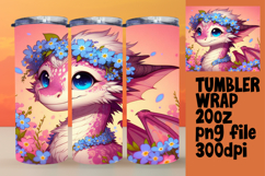 BEAUTIFUL 20oz Tumbler Wrap PNG , Dragon Product Image 1