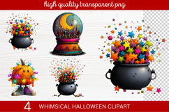 Whimsical Halloween Clipart ,Hand-Drawn Fall Holiday Product Image 1