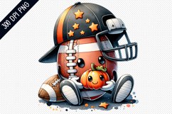 Halloween Football Sublimation - Clipart PNG Design Product Image 1