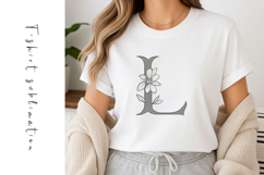 Alphabet, Letters, Monogram, Gray Flowers Product Image 1