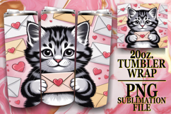 GIFT OF RADIANCE 20oz TUMBLER WRAP, Valentines Cat Product Image 1