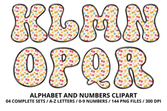 Retro Groovy Alphabert PNG 70s Numbers &amp; Letters 300 DPI Product Image 3