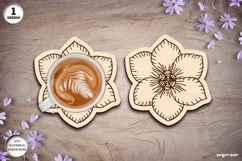 Flowers Coasters Laser Cut Bundle | Drink Coaster | SVG Product Image 13