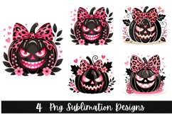 4 Halloween Pumpkine Clipart PNG | Spooky Season Png Product Image 1