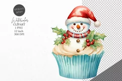 Christmas clipart, Cupcake clipart, Winter clipart Product Image 1