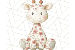 Pink Floral Stuffed Animal Clipart PNG, Cute Stuffed Animals Product Image 5