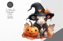 Halloween clipart, Witch calf clipart, Autumn clipart Product Image 1