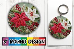 Holiday 3D Embroidered Circle Ornament Craft Product Image 1