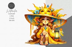 Elf clipart, Summer clipart, Fantasy clipart Product Image 1