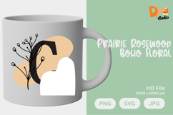 Prairie Rosewood Boho Floral Monogram Product Image 1