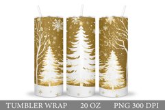 Christmas Tree Tumbler Design. Christmas Tree Sublimation Product Image 1