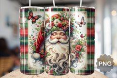 Christmas Santa Tumbler Sublimation - 20 Oz Skinny Tumbler Product Image 1