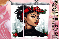 Sweet Sublimation 20oz tumbler wrap, Xmas Girl Product Image 1