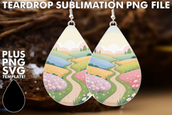 RADIANT Teardrop Earrings Sublimation, Spring Product Image 1