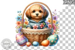 Easter Dog Sublimation - Easter Clipart PNG Design Product Image 1