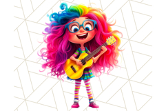 Cute Girl Clipart PNG, Playful Character Illustration Product Image 5