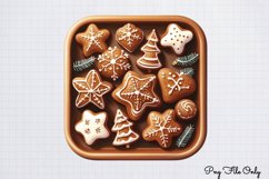 Christmas Gingerbread Clipart PNG Product Image 1