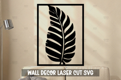 Tropical Leaf Wall Art SVG | Laser Cut Decor Template Product Image 1
