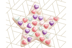 Cute Puffy Star Clipart PNG, 3D Glossy Pastel Stars Clip Art Product Image 5