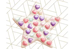 Cute Puffy Star Clipart PNG, 3D Glossy Pastel Stars Clip Art Product Image 5