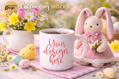 Easter Coffee Mug Mockup White Ceramic Cup Product Image 1