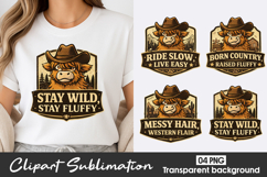 Stay Wild Stay Fluffy Clipart PNG Product Image 1
