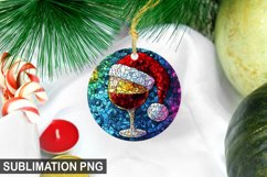 Christmas Santa Wineglass Ornament | Christmas Ornament PNG Product Image 1